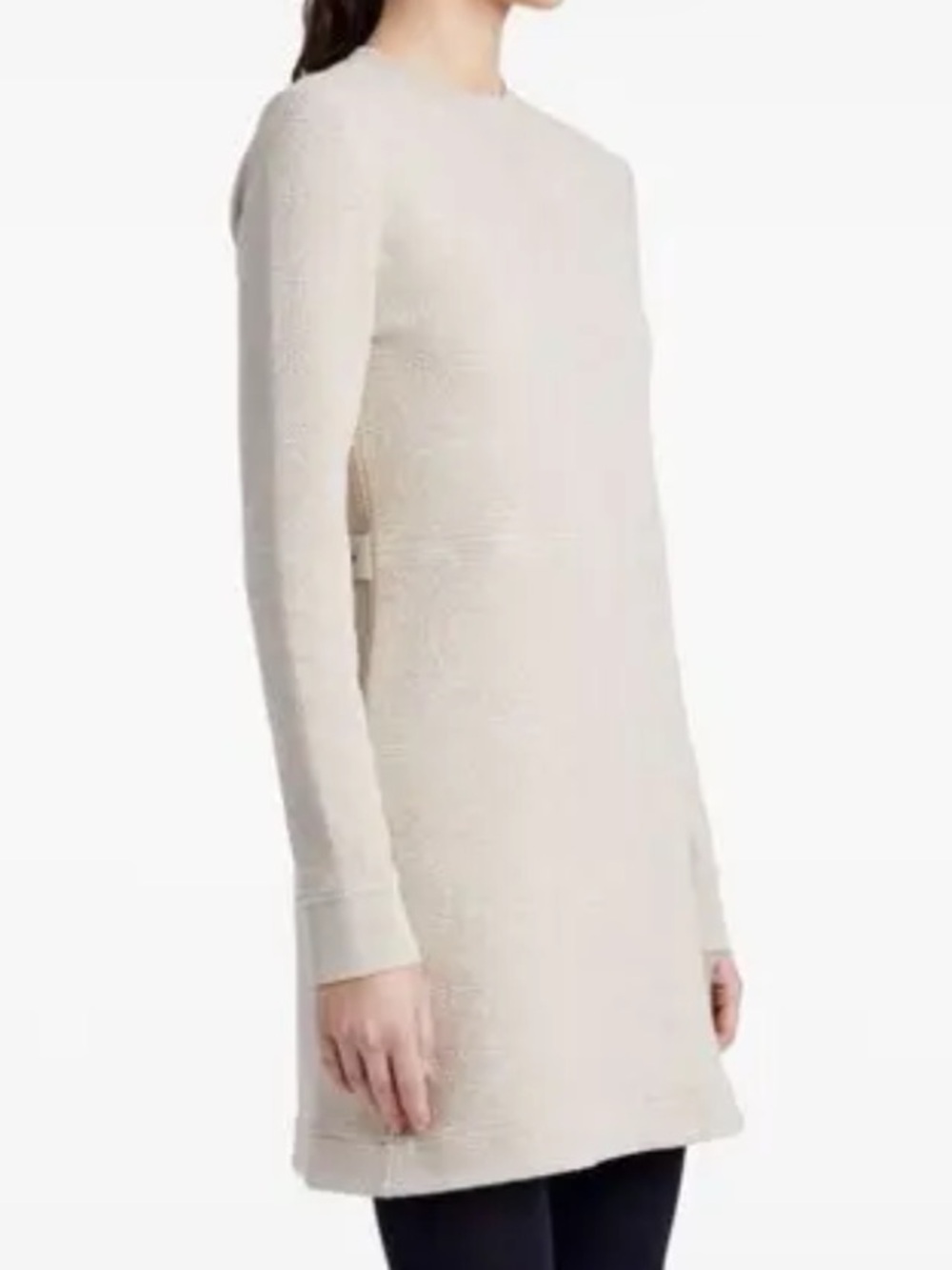 Proenza Schouler White Label Women XL Oatmeal Tan Apollo Knit Mini Dress NWOT